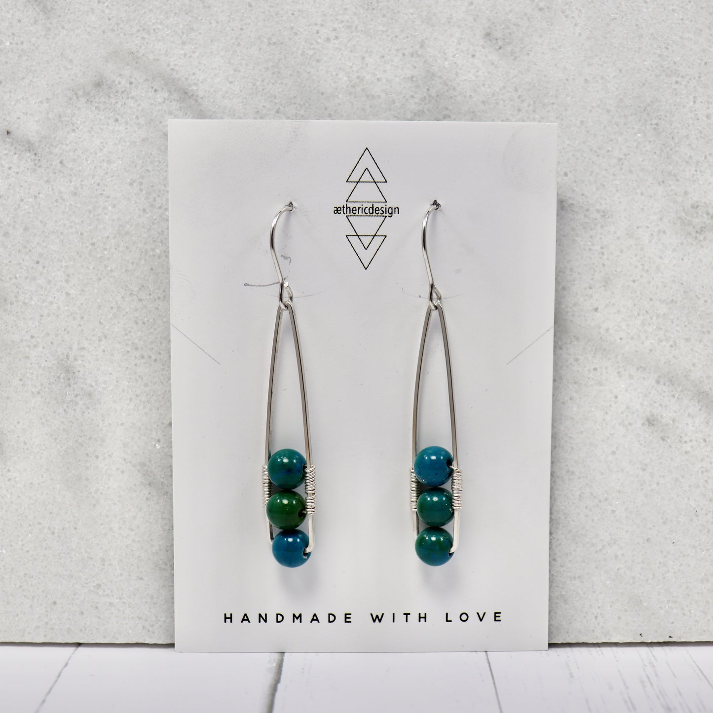 Chrysycholla Earrings