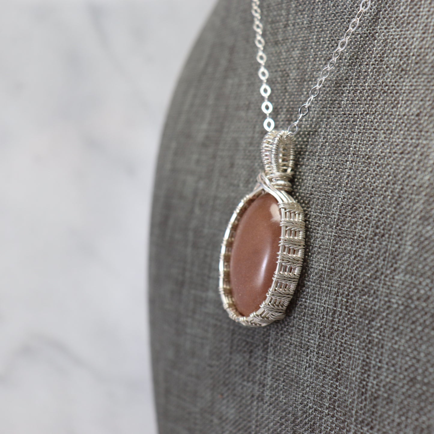 Peach Moonstone Pendant