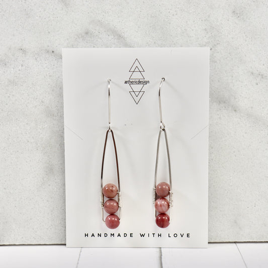 Rhodochrosite Earrings