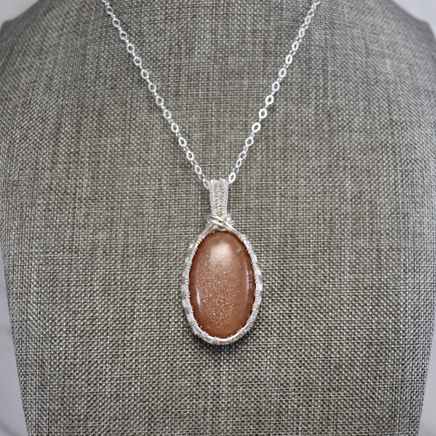 Peach Moonstone Pendant